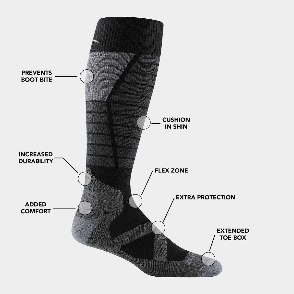 Darn Tough Vermont Men's Function X Over-the-Calf Midweight Ski & Snowboard Socks
