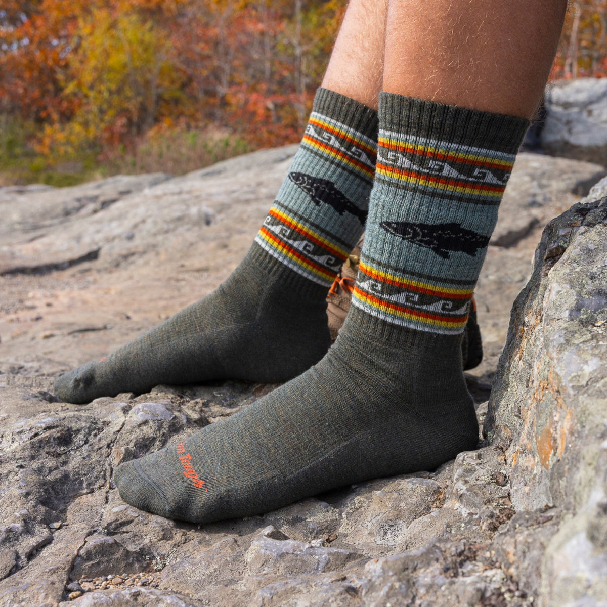 Darn Tough Vermont Men's Vangrizzle Boot Midweight Hiking Socks