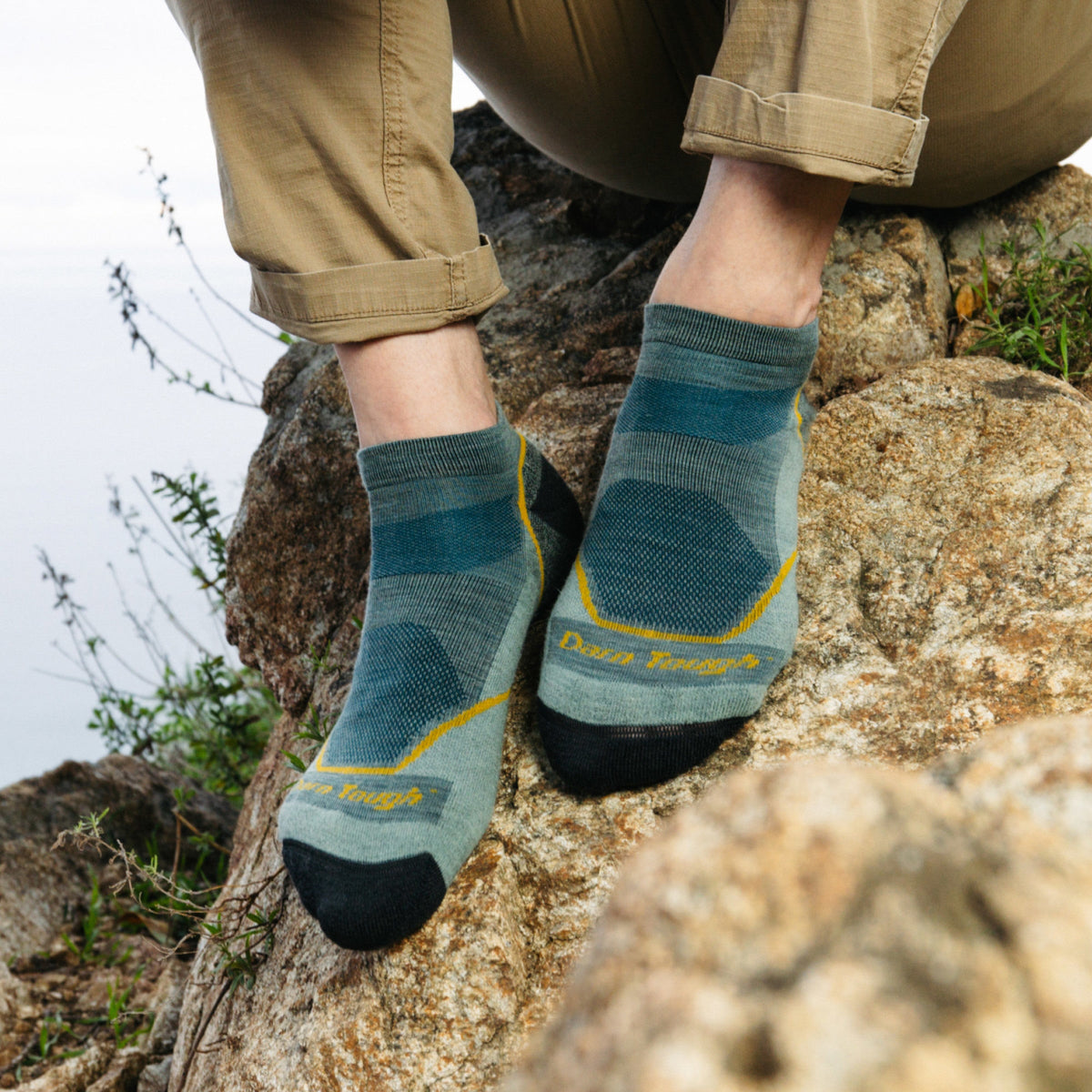 Darn Tough Vermont Men's Light Hiker No Show Lightweight Hiking Socks