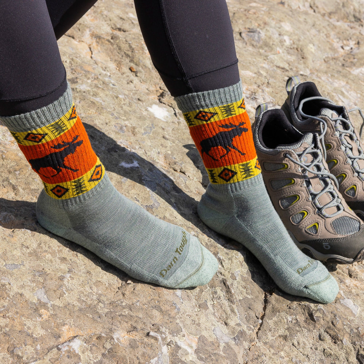 Darn Tough Vermont Women's Vanna Grizzle Boot Midweight Hiking Socks
