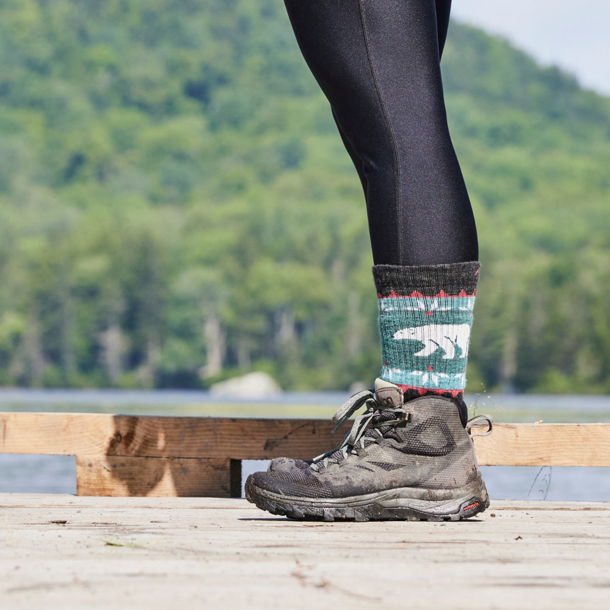 Darn Tough Vermont Women's Vanna Grizzle Boot Midweight Hiking Socks