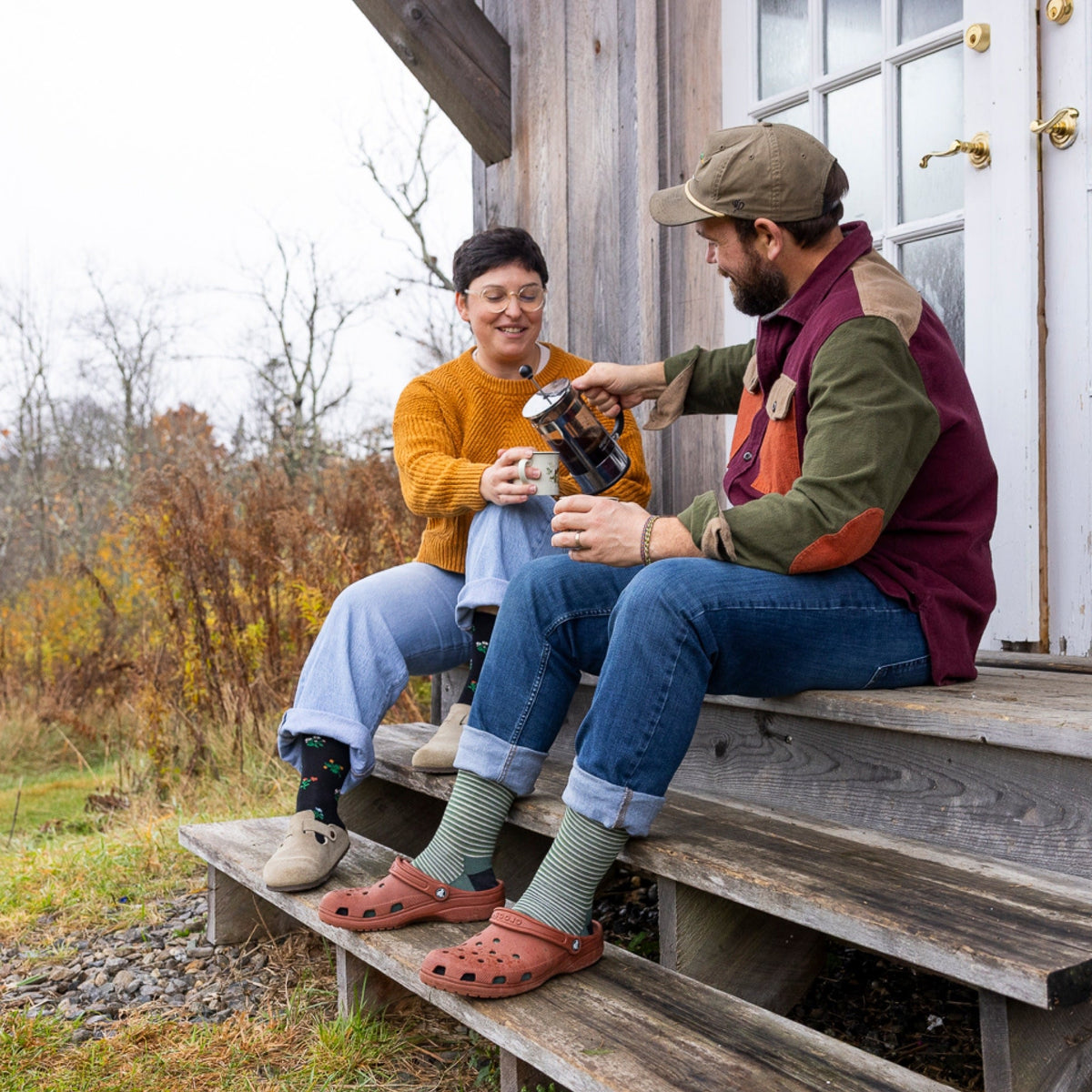 Darn Tough Vermont Men's Microstripe Crew Lightweight Lifestyle Socks