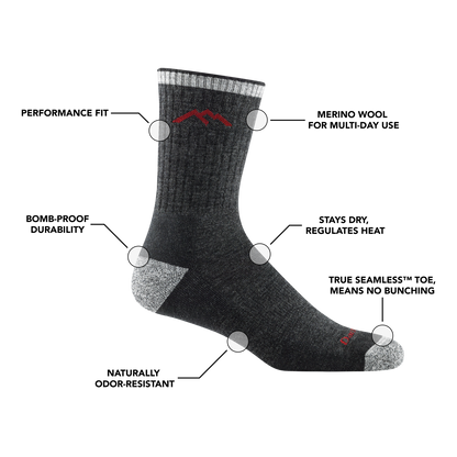Darn Tough Vermont Men's Micro Crew Hiker 2-Pack
