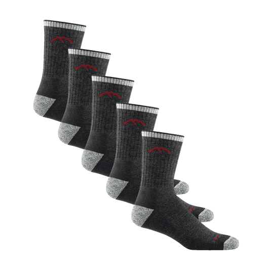 Darn Tough Vermont Men's Hiker Midweight Micro Crew 5-Pack