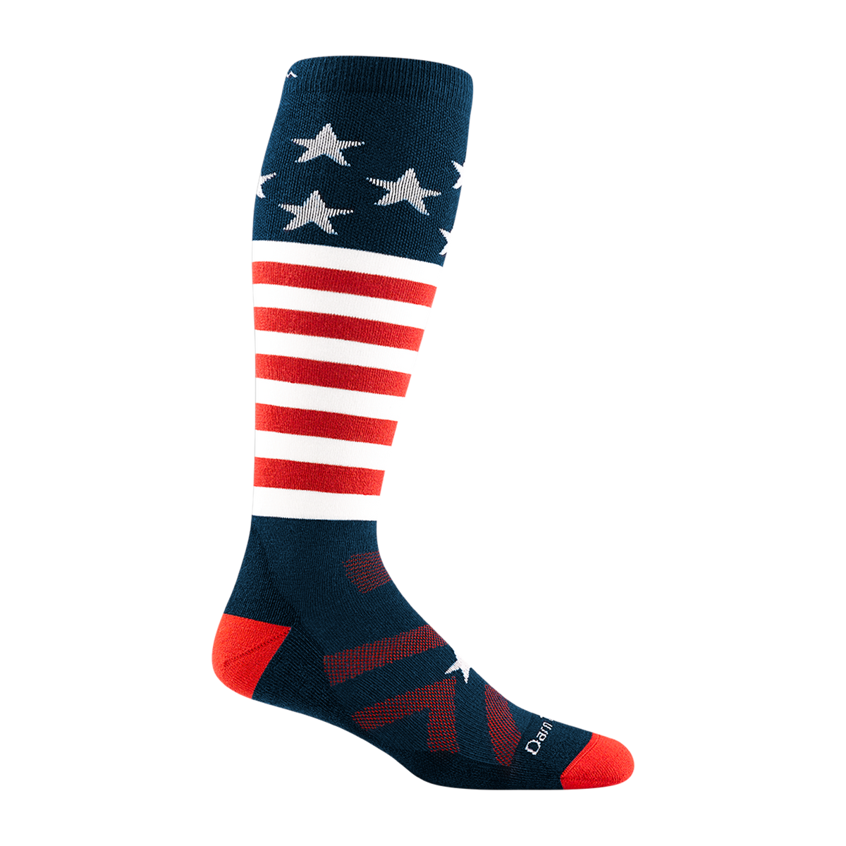 Darn Tough Vermont Men's Captain Stripe Over-the-Calf Midweight Ski & Snowboard Socks