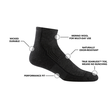 Darn Tough Vermont Men's Hiker Quarter Midweight Hiking Socks