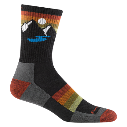 Darn Tough Vermont Men's Sunset Ridge Micro Crew Lightweight Hiking Socks