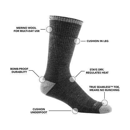 Darn Tough Vermont Men's John Henry Boot Midweight Work Socks