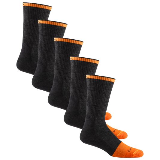 Darn Tough Vermont Men's Steely Boot Work Sock 5-Pack