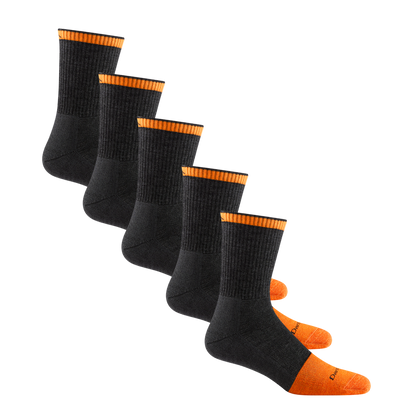 Darn Tough Vermont Men's Steely Micro Crew Sock 5-Pack
