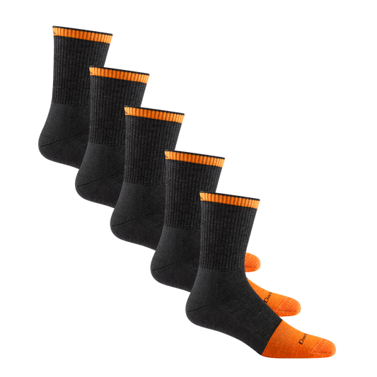 Darn Tough Vermont Men's Steely Micro Crew Sock 5-Pack