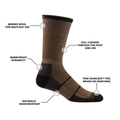 Darn Tough Vermont Men's William Jarvis Boot Midweight Work Socks