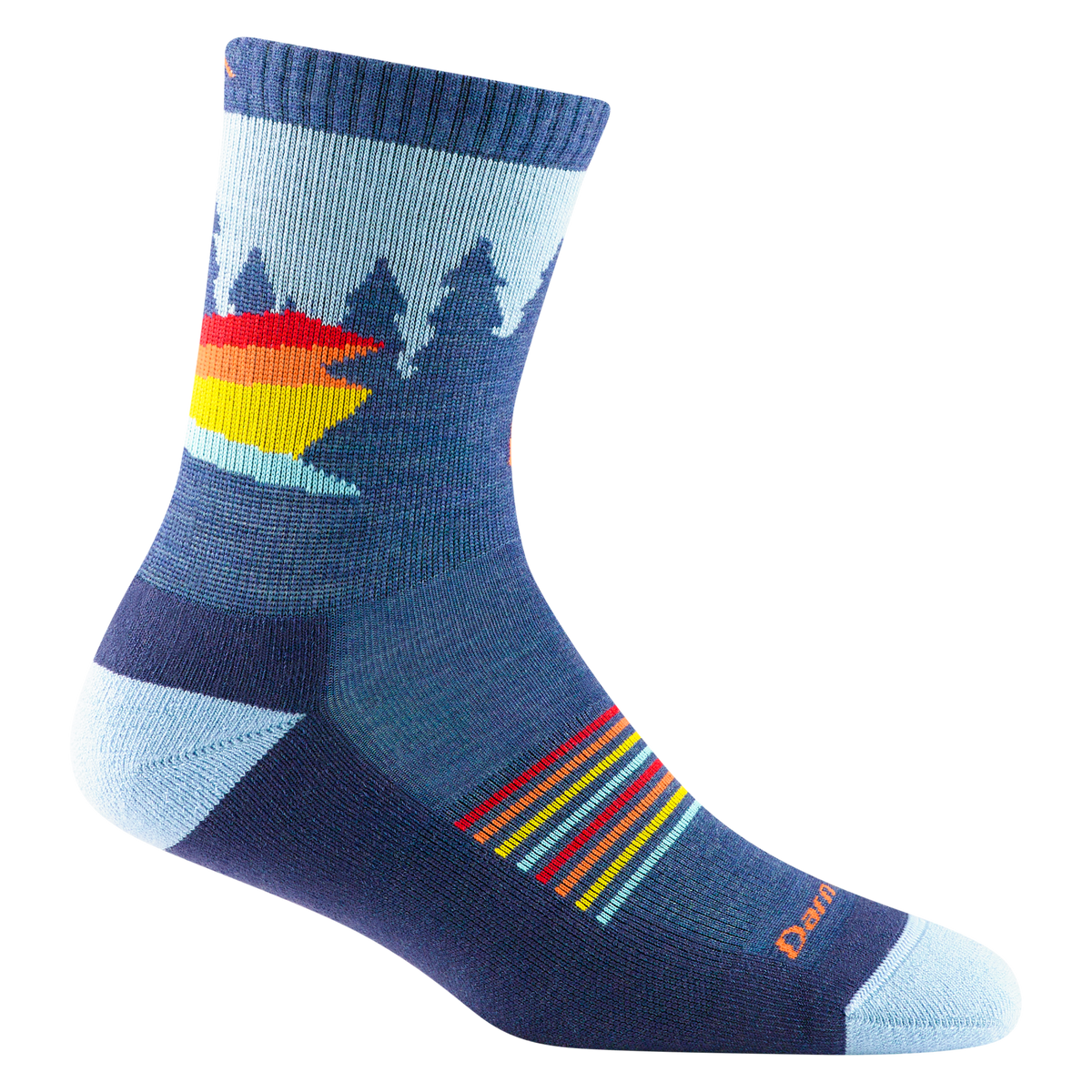 Darn Tough Vermont Kids Van Wild Micro Crew Lightweight Hiking Socks