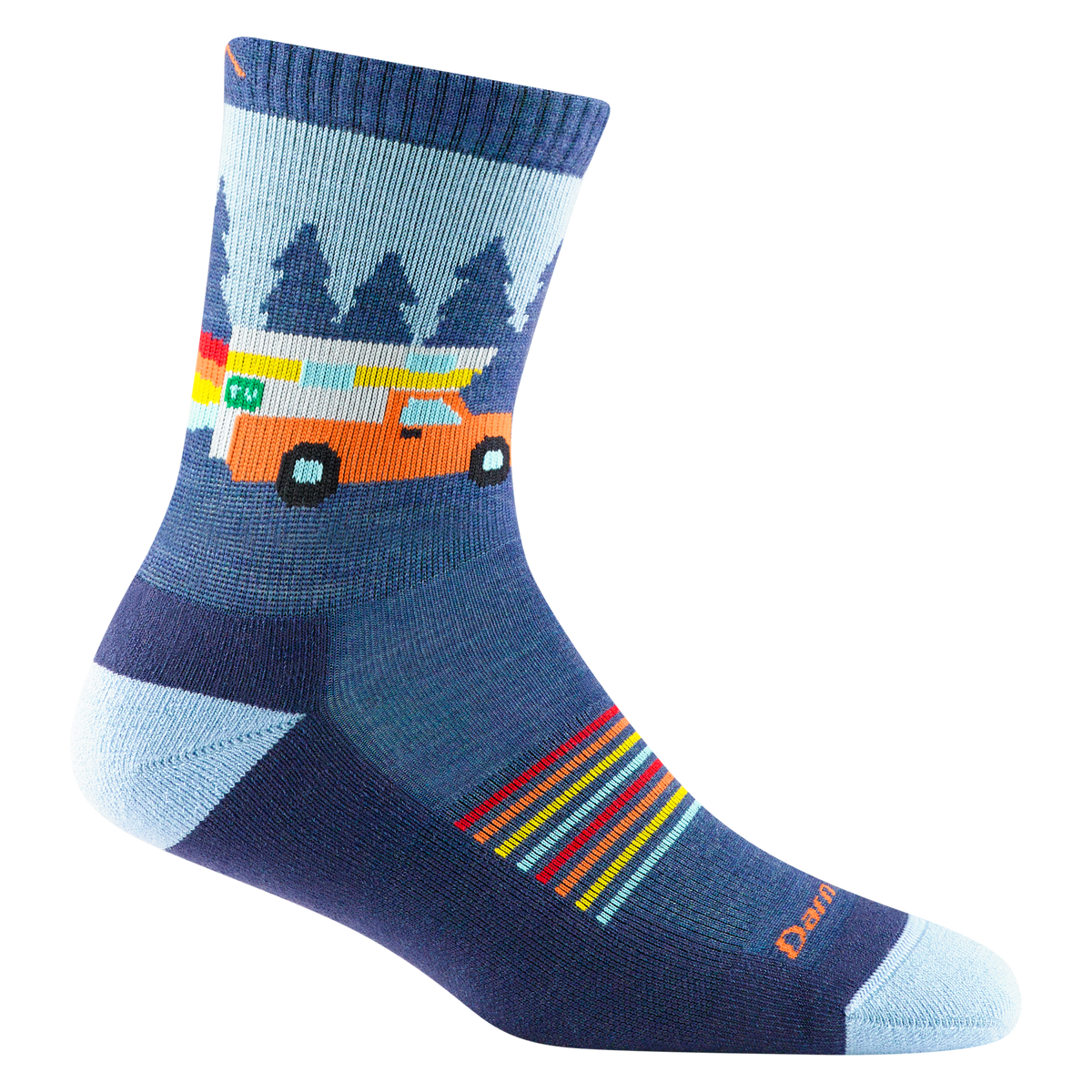 Darn Tough Vermont Kids Van Wild Micro Crew Lightweight Hiking Socks
