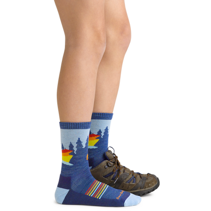 Darn Tough Vermont Kids Van Wild Micro Crew Lightweight Hiking Socks