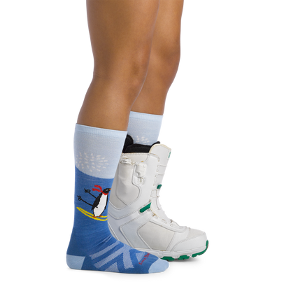 Darn Tough Vermont Kids Penguin Peak Over-the-Calf Midweight Ski & Snowboard Socks
