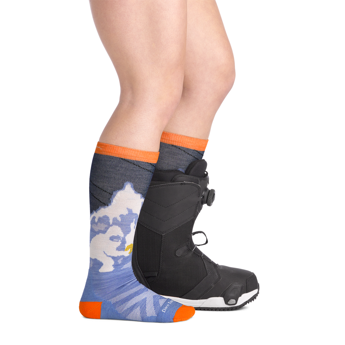 Darn Tough Vermont Kids Little Yeti Over-the-Calf Midweight Ski & Snowboard Socks