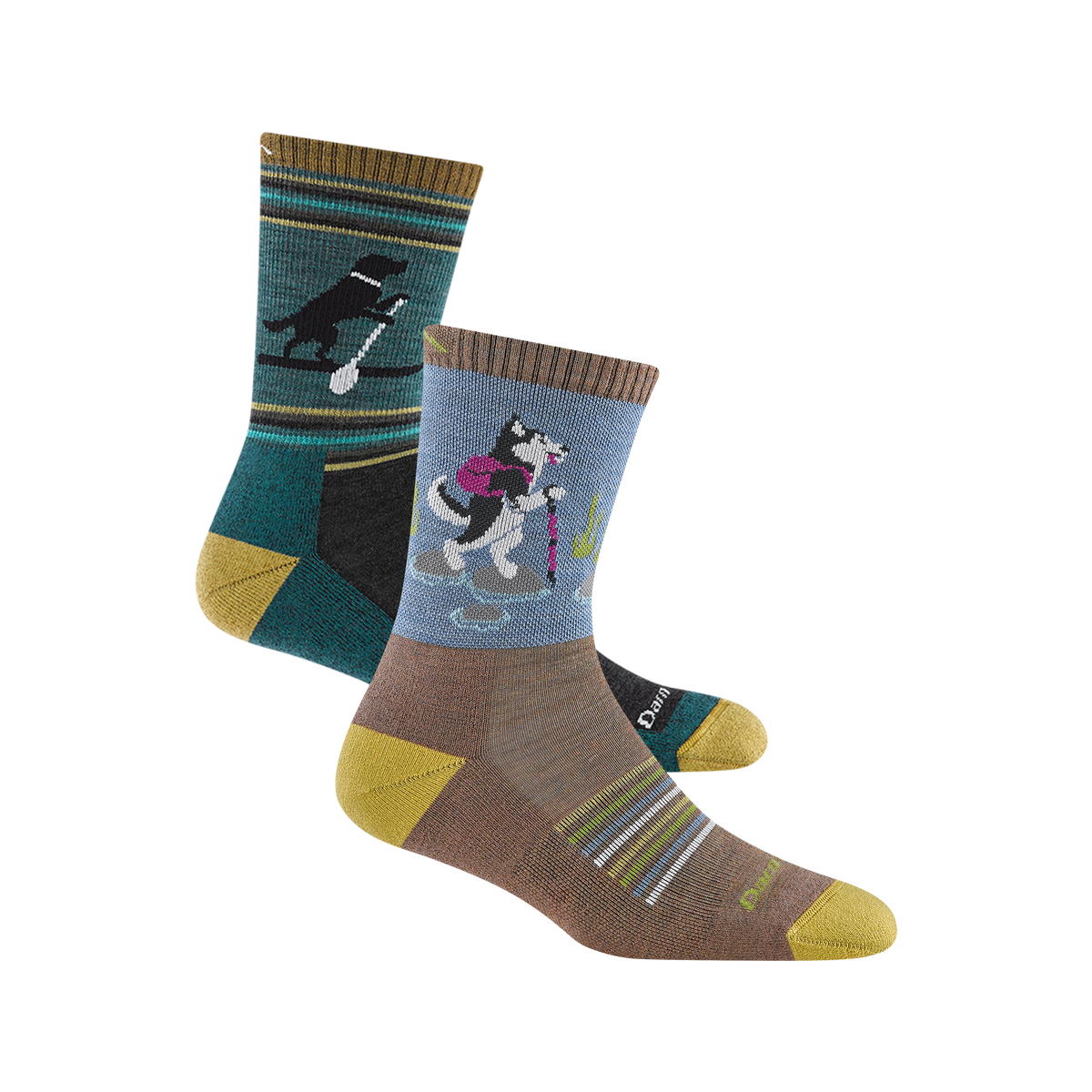 Darn Tough Vermont Men's and Women's Lightweight Micro Crew Hiking 2-Pack