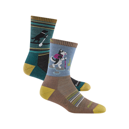 Darn Tough Vermont Men's and Women's Lightweight Micro Crew Hiking 2-Pack