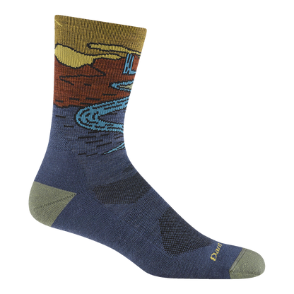 Darn Tough Vermont Men's Chasing Waterfalls Micro Crew Lightweight Hiking Socks