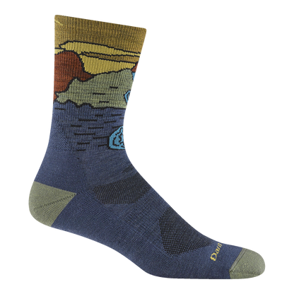 Darn Tough Vermont Men's Chasing Waterfalls Micro Crew Lightweight Hiking Socks