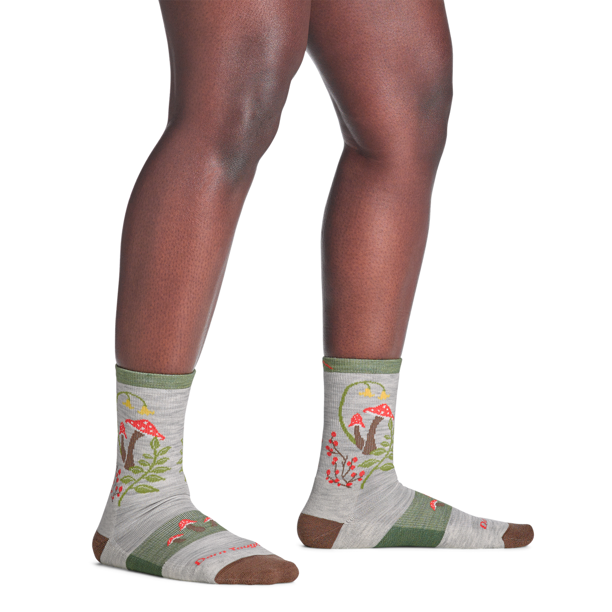 Darn Tough Vermont Women's Mellow Mushrooms Micro Crew Lightweight Hiking Socks