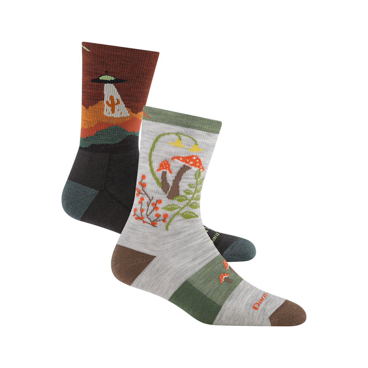 Darn Tough Vermont Men's and Women's Lightweight Micro Crew Hiking 2-Pack