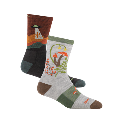 Darn Tough Vermont Men's and Women's Lightweight Micro Crew Hiking 2-Pack