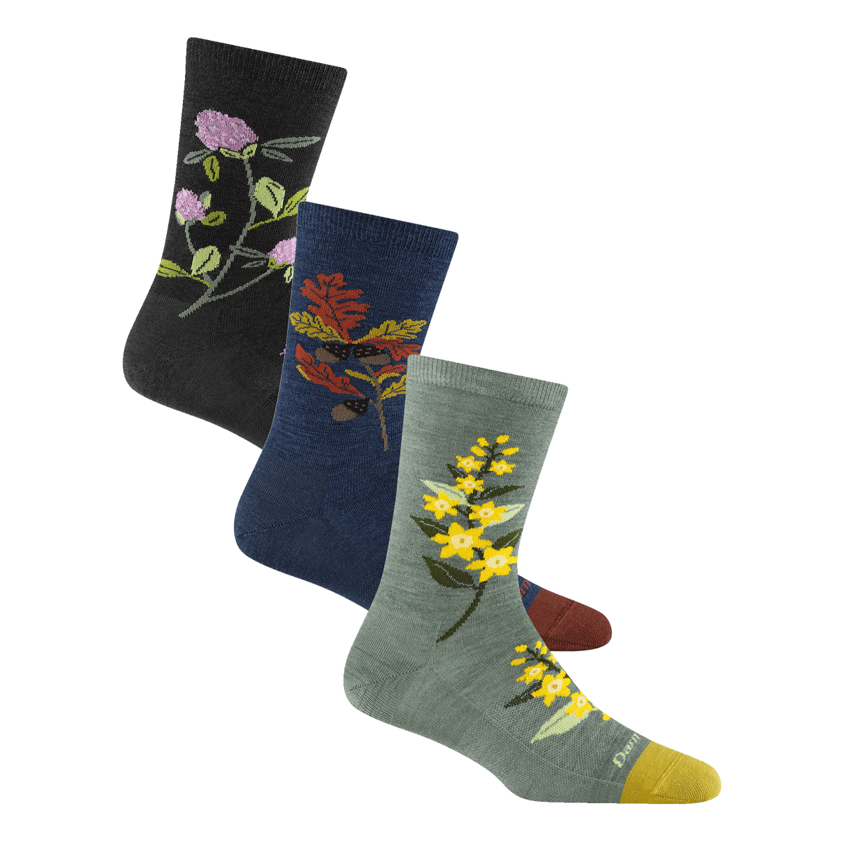 Darn Tough Vermont Women's Blossom Bouquet Lifestyle Crew 3-Pack