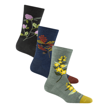 Darn Tough Vermont Women's Blossom Bouquet Lifestyle Crew 3-Pack