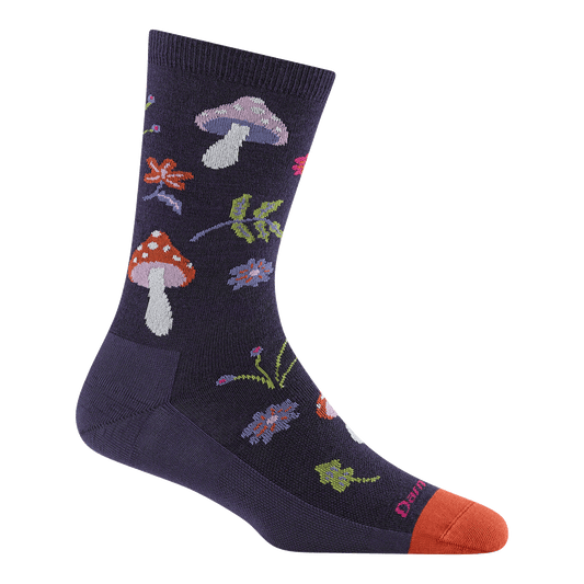 Darn Tough Vermont Women's Shroom Bloom Crew Lightweight Lifestyle Socks