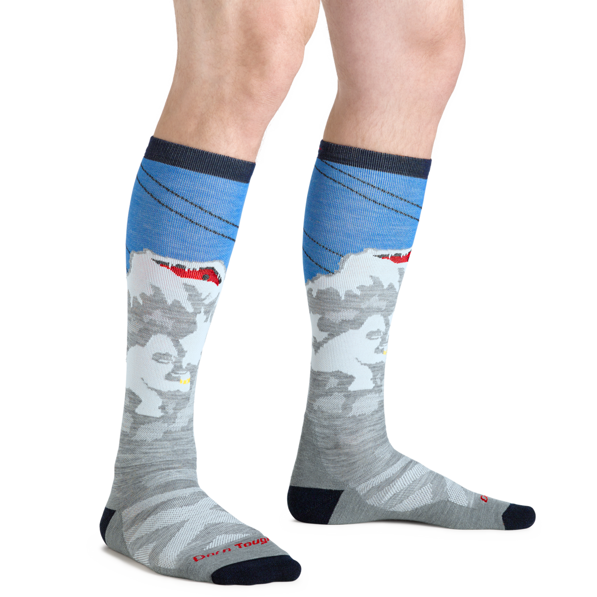 Darn Tough Vermont Men's Heady Yeti Over-the-Calf Midweight Ski & Snowboard Socks