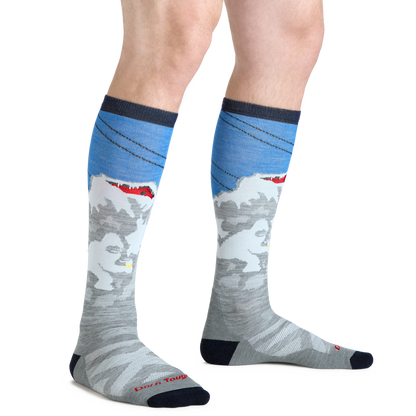 Darn Tough Vermont Men's Heady Yeti Over-the-Calf Midweight Ski & Snowboard Socks