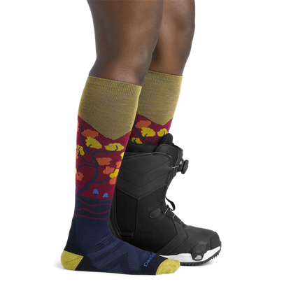 Darn Tough Vermont Women's Enchanted Over-the-Calf Midweight Ski & Snowboard Socks- Last Chance