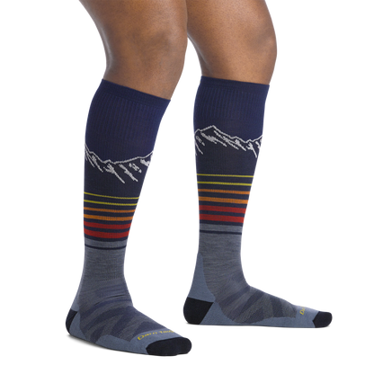 Darn Tough Vermont Men's Steep Lines Over-the-Calf Lightweight Ski & Snowboard Socks