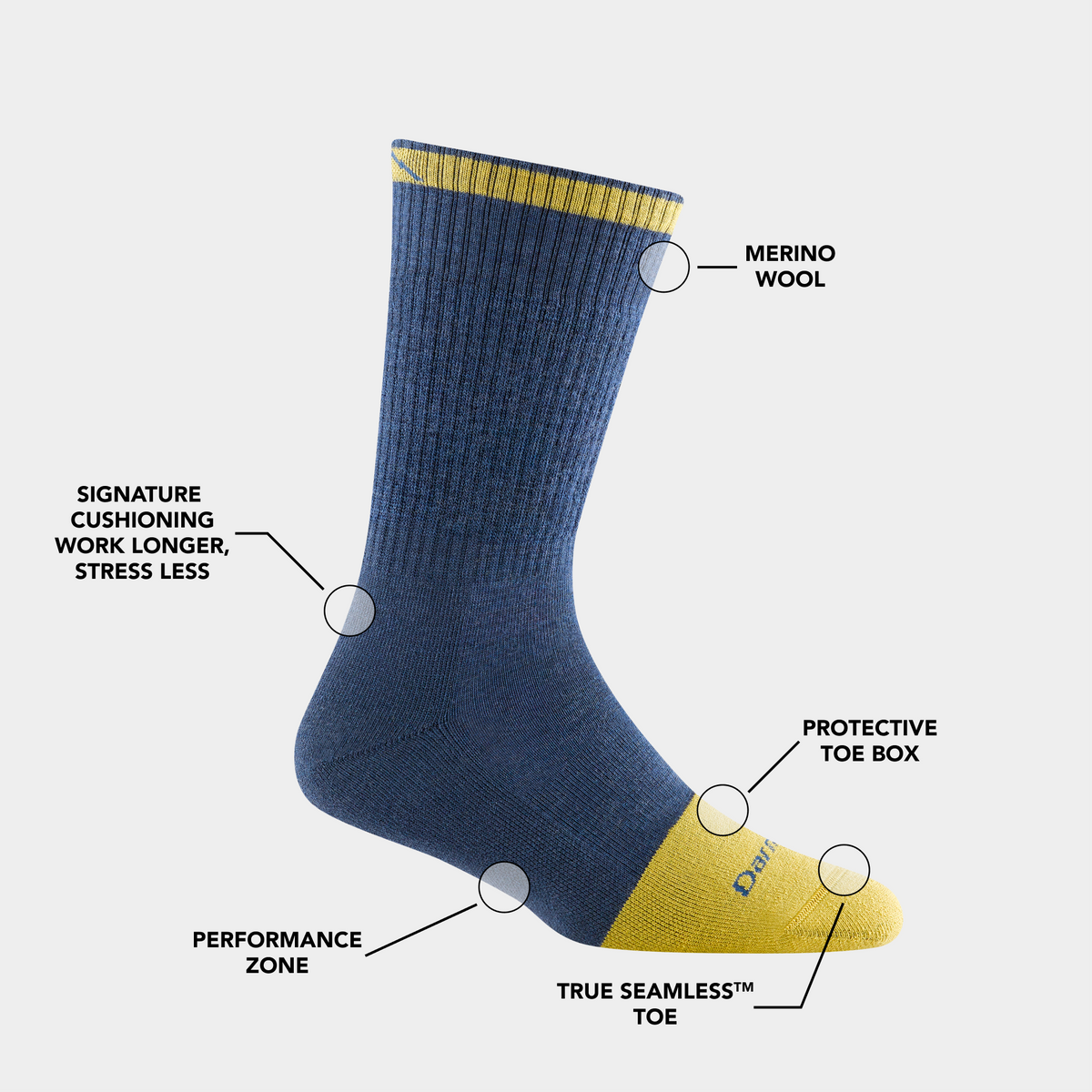Darn Tough Vermont Women's Steely Boot Midweight Work Socks