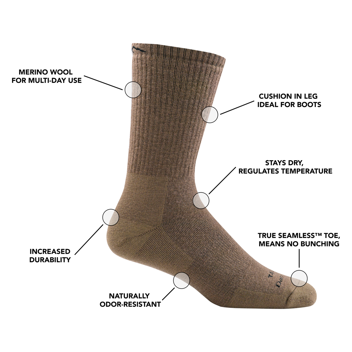 Darn Tough Vermont T4033 Boot Heavyweight Tactical Socks with Full Cushion