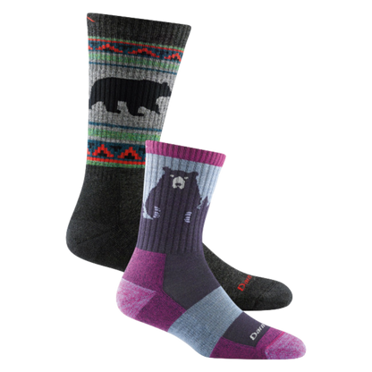 Darn Tough Vermont Men's and Women's Bear 2-Pack Hiking Socks