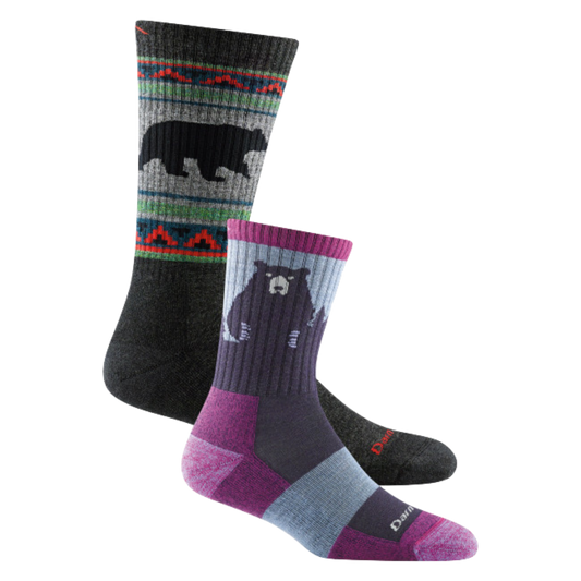 Darn Tough Vermont Men's and Women's Bear 2-Pack Hiking Socks