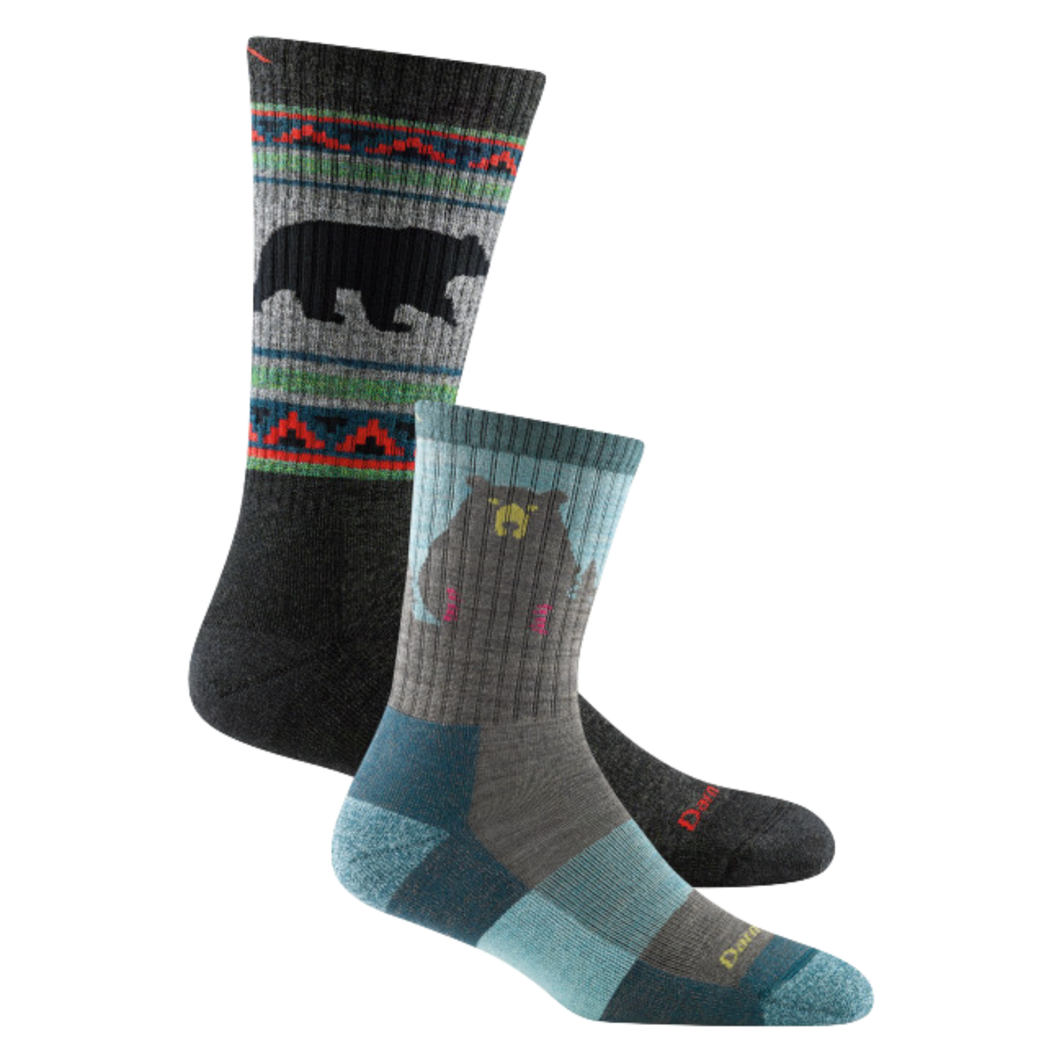 Darn Tough Vermont Men's and Women's Bear 2-Pack Hiking Socks