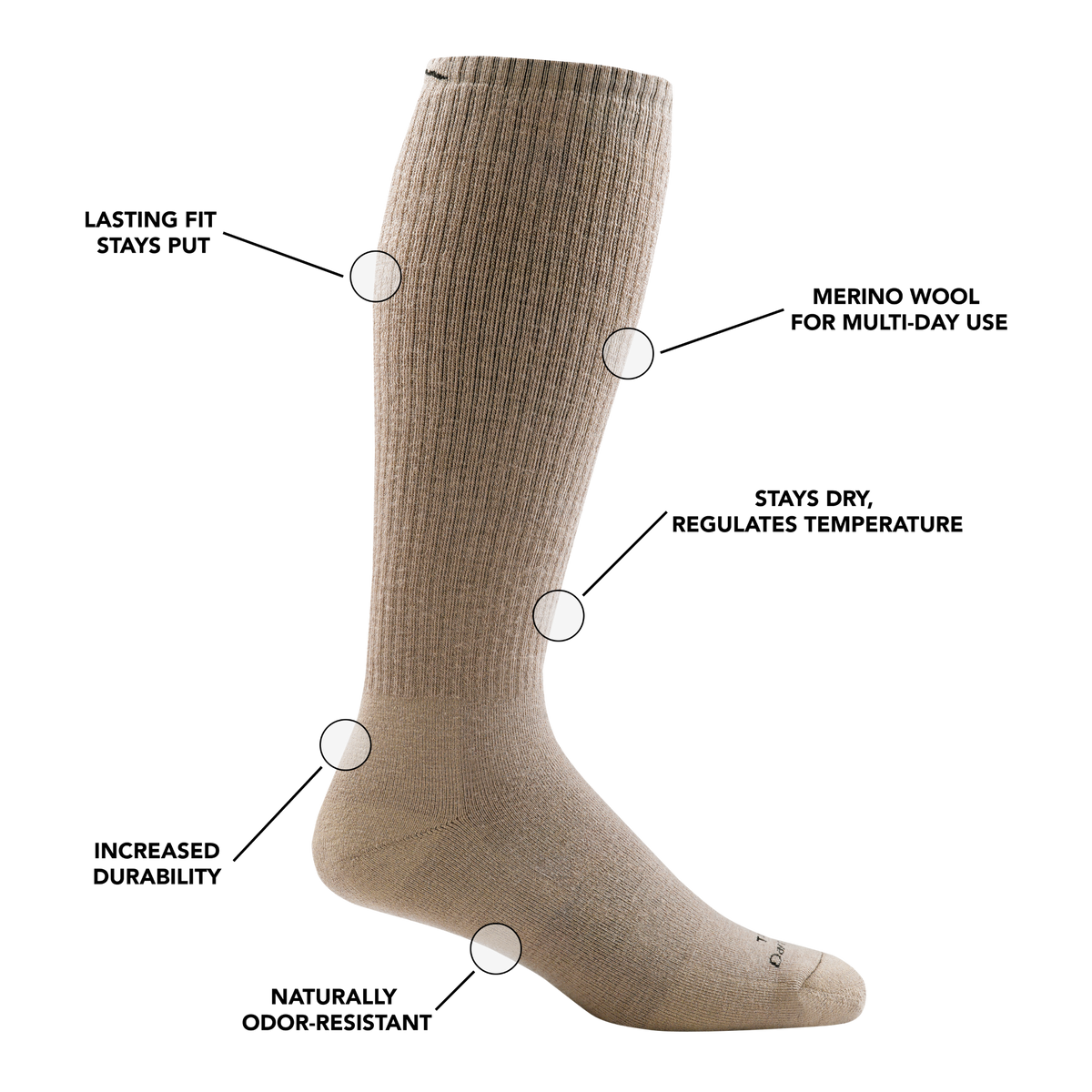 Darn Tough Vermont T4050 Over-the-Calf Heavyweight Tactical Socks with Full Cushion